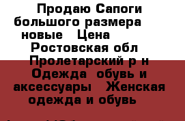 Продаю Сапоги большого размера 42-43новые › Цена ­ 1 800 - Ростовская обл., Пролетарский р-н Одежда, обувь и аксессуары » Женская одежда и обувь   